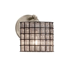 Wire Glass 9" Tall LED Bathroom Sconce