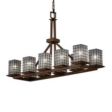 Wire Glass 10 Light 1 Tier Chandelier