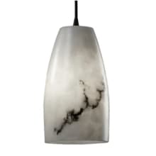 LumenAria 8" Tall 1 Light Tapered Cylinder Shade Pendant