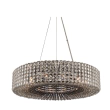 Anello 32" Wide Drum Chandelier with Firenze Crystal