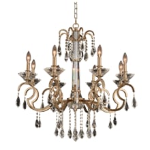 Valencia 8 Light 32" Wide Taper Candle Style Chandelier with Firenze Crystal