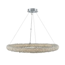 Lina 32" Wide LED Ring Chandelier with Firenze Crystal