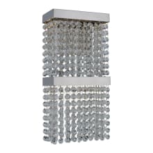 Cortina 2 Light 16" Tall LED Wall Sconce with Firenze Crystal