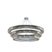 Rondelle 3 Light 84" Wide Ring Chandelier with Firenze Crystal