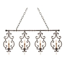 Montgomery 4 Light 44" Wide Taper Candle Style Linear Chandelier