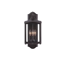 Lakewood Outdoor 3 Light 20" Tall Outdoor Wall Sconce