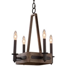 Duluth 4 Light 21" Wide Taper Candle Chandelier