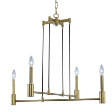 Kingston 4 Light 28" Wide Taper Candle Chandelier