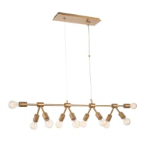 Union 10 Light 40" Wide Linear Chandelier