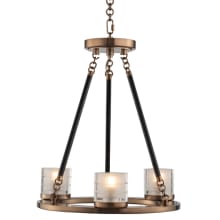 Library 3 Light 15" Wide LED Chandelier