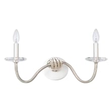 Venus 2 Light 11" Tall Wall Sconce with Crystal Accents