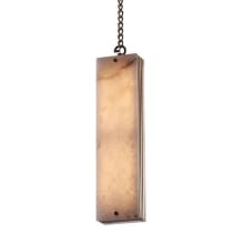 Vertical 5" Wide LED Mini Pendant with Alabaster Shade