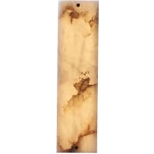 Vertical 17" Tall LED Wall Sconce with Alabaster Shade
