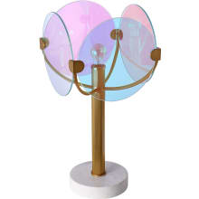 Chroma 28" Tall Buffet Table Lamp with Iridescent Glass Shades