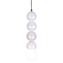 Pearls 21" Tall Mini Pendant with Capiz Shells