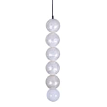 Pearls 25" Tall Mini Pendant with Capiz Shells