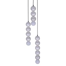 Pearls 3 Light 14" Wide Multi Light Pendant with Capiz Shell Shades