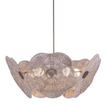 Poppy 5 Light 37" Wide Chandelier with Abaca Shades