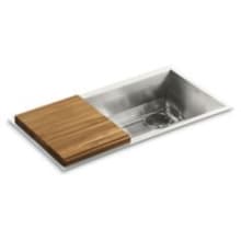 Soltiere 33" Drop In Single Basin Stainless Steel Kitchen Sink with Cutting Board