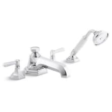 For Town Deck Mounted Roman Tub Filler with Built-In Diverter - Includes Hand Shower
