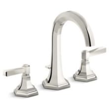 For Town 1.2 GPM Widespread Bathroom Faucet with Tall Spout, Lever Handle, and Pop-Up Drain Assembly