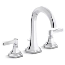 For Town 1.2 GPM Widespread Bathroom Faucet with Tall Spout, Lever Handle, and Pop-Up Drain Assembly