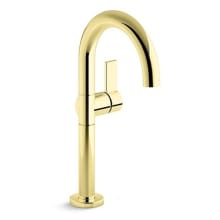 One 1.2 GPM Vessel Single Hole Bathroom Faucet with Pop-Up Drain Assembly