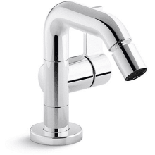 One Collection Bidet Faucet with Metal Lever Handle and Pop-Up Drain Assembly