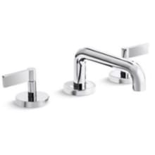 One 1.2 GPM Widespread Bathroom Faucet, Lever Handles