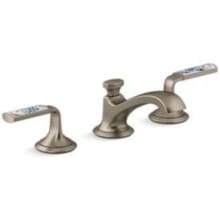 Script 1.2 GPM Widespread Bathroom Faucet with Spring Rain Lever Handles and Pop-Up Drain Assembly