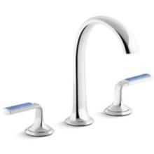 Script 1.2 GPM Widespread Bathroom Faucet with Blue Wave Lever Handles