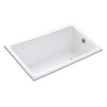 Perfect 60" Acrylic Air Bathtub Drop In or Undermount Installation with Reversible Drain