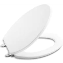 Contemporary Molded Wood Toilet Seat with Slow Close Hinges
