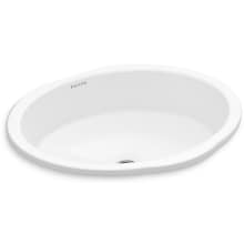 Perfect Undermount Centric Oval Bathroom Sink with Overflow