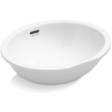 Perfect 19-1/8" Vitreous China Undermount Bathroom Sink with Overflow and Glazed Exterior