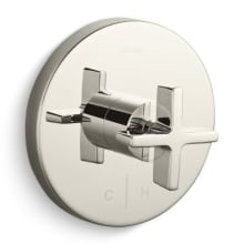One Cross Handle Thermostatic Valve Trim with Cold and Hot Indexing - Less Rough In