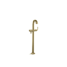 Script Floor Mounted Tub Filler with Built-In Diverter