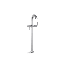 Script Floor Mounted Tub Filler with Built-In Diverter