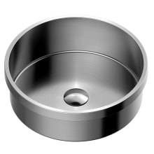 Cinox 15" Circular Stainless Steel Drop In Bathroom Sink