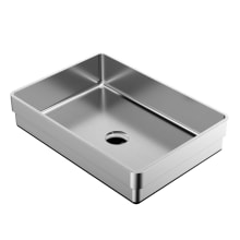 Cinox 20" Rectangular Stainless Steel Drop In Bathroom Sink