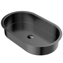 Cinox 27-1/2" Oval Stainless Steel Undermount Bathroom Sink