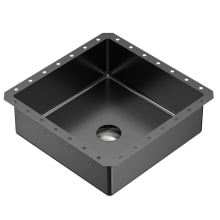 Cinox 15-3/4" Square Stainless Steel Undermount Bathroom Sink