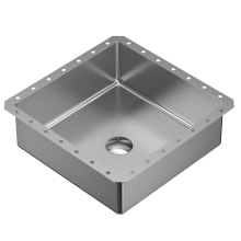 Cinox 15-3/4" Square Stainless Steel Undermount Bathroom Sink