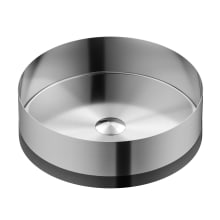 Cinox 15-3/4" Circular Stainless Steel Vessel Bathroom Sink