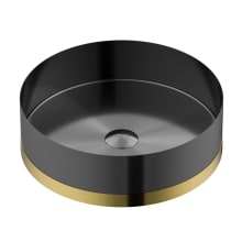 Cinox 15-3/4" Circular Stainless Steel Vessel Bathroom Sink