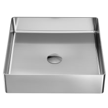 Cinox 15-3/4" Square Stainless Steel Vessel Bathroom Sink