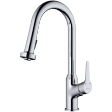 Dockton 1.8 GPM Single Hole Pull Down Kitchen Faucet