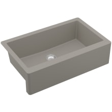 Quartz QA 34" Farmhouse Single Basin Quartz Composite Kitchen Sink