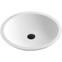 Quattro Matte 19-1/4" Circular Acrylic Vessel Bathroom Sink