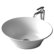 Quattro Matte Collection 20-5/8" Acrylic / Solid Surface Vessel Bathroom Sink with 1.2 GPM Bathroom Faucet and Pop-Up Drain Assembly